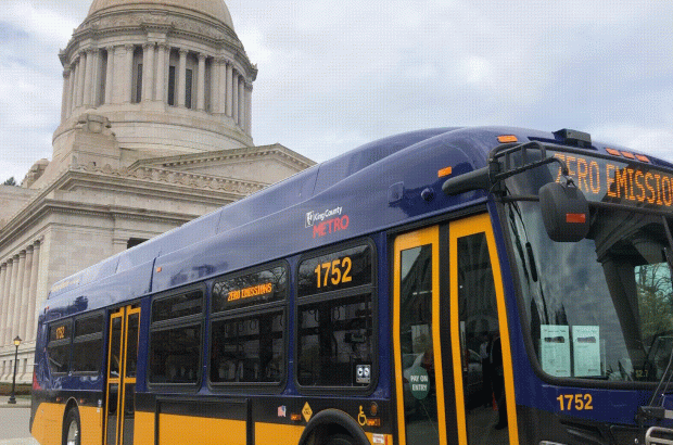 Zero emissions bus at Capitol