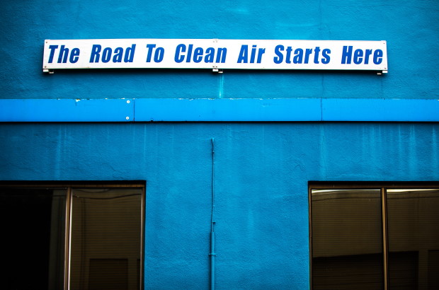 Oregon DEQ banner that reads "The Road to Clean Air Starts Here"