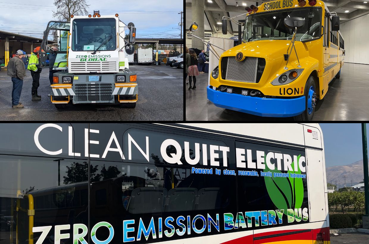 collage of Zero-emission vehicle photos