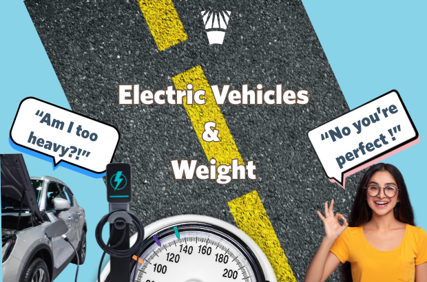 image of an Electric vehicle with quotes, am I too heavy? no your perfect!