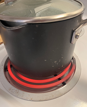 old electric stovetop