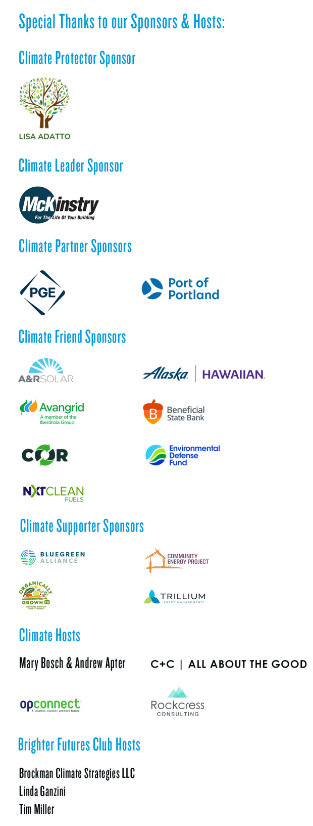 Sponsor logos