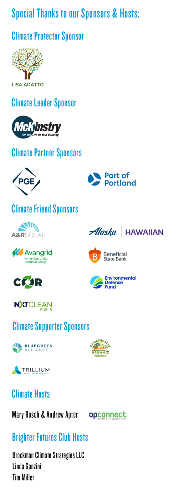 Sponsor logos