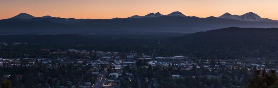 Panoramic photo of Bend Oregon