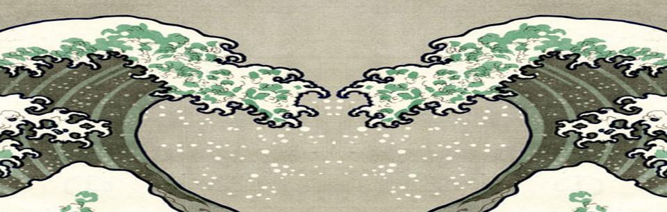 Double hokusai wave image