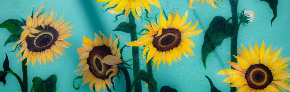 Photo of sunflower painting
