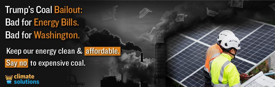 No coal bailout banner