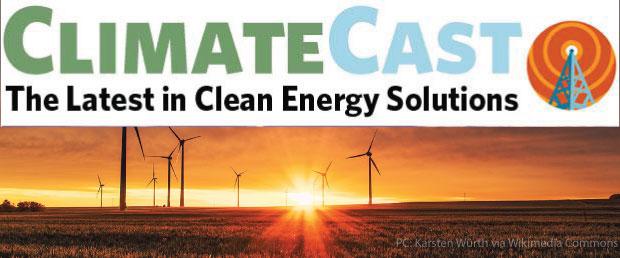 sunrise over wind farms