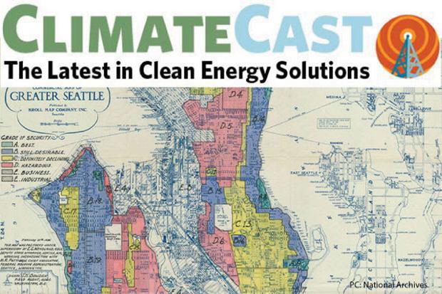 Historical map showing redlining