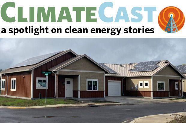 photo of energy efficient home with solar panels on roof