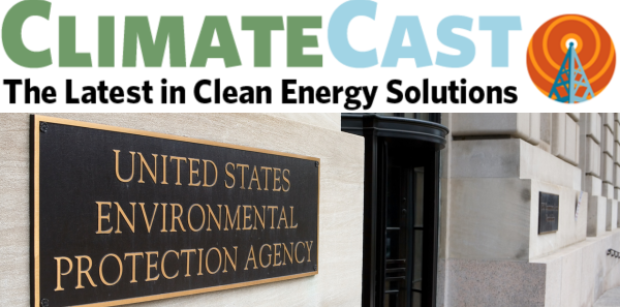Climatecast logo, picture of EPA plaque 