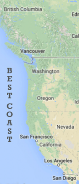 West coast map