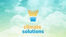 Climate Solutions logo with colorful background