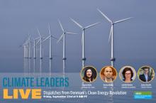 offshore wind generators with climate leaders live promo text
