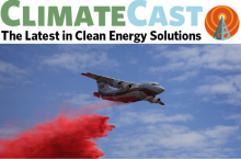 image of plane releasing fire extinguisher 