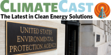 Climatecast logo, picture of EPA plaque 