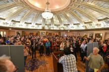 Election night with I-1631 supporters