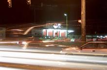 Night time at the Shoreline city limits