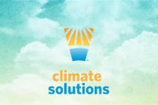 Climate Solutions logo with colorful background