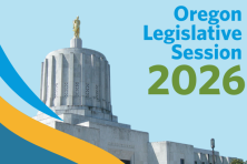 image of Salem capitol with Oregon Legislative session 2026 as text