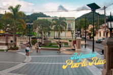image of the central square of Adjuntas Puerto Rico