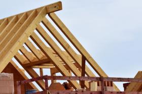 Photo of house roof truss