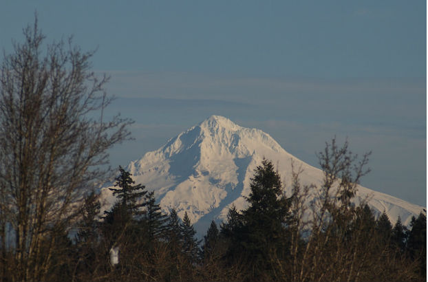 Mount Hood in winter
