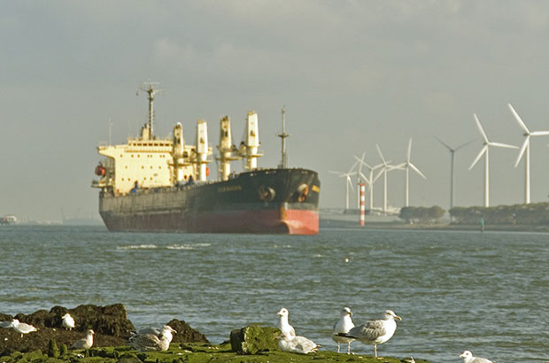 Oil tanker with wind